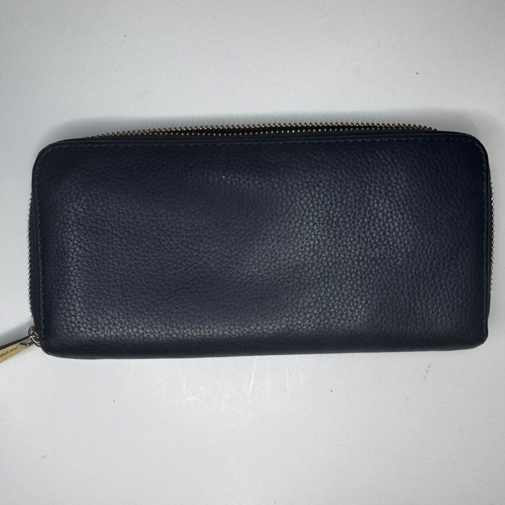 Michael Kors Dark Blue Wallet with Gold Accent - Picture 3 of 6